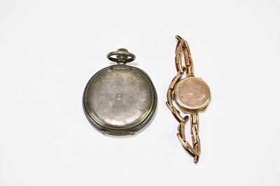 Lot 1743 - ROLEX; a lady's 9ct rose gold wristwatch with...