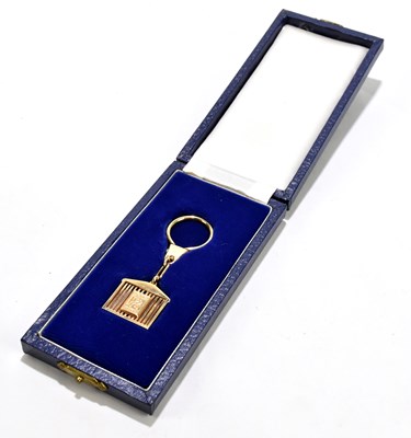 Lot 85 - ROLLS ROYCE; a 9ct gold key fob modelled as a...