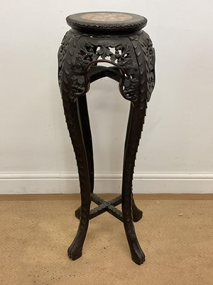 Lot 366 - A late 19th century Chinese jardinière stand,...