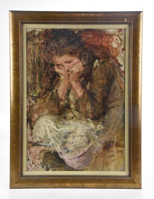 Lot 111 - UNATTRIBUTED; oil on canvas, study of young...