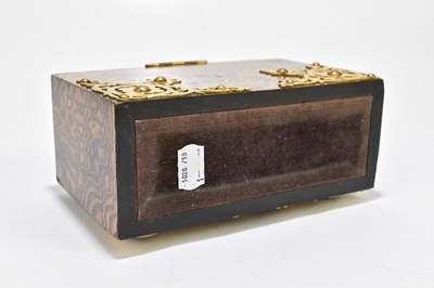 Lot 10 - A Victorian gilt metal mounted desk tidy of...