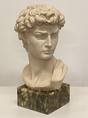 Lot 190 - After MICHELANGELO; a gypsum head bust of...