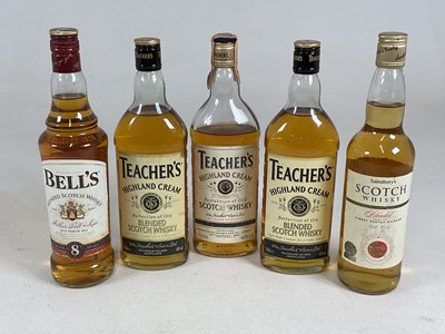 Lot 515 - WHISKY; three bottles of Teacher's whisky, one...