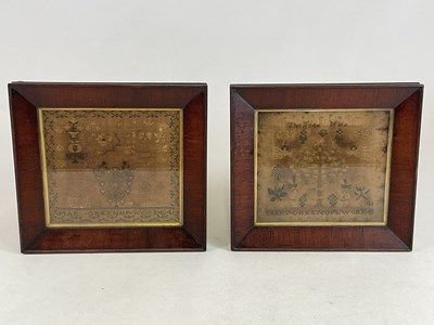 Lot 171 - A pair of 19th century framed samplers by Mary...