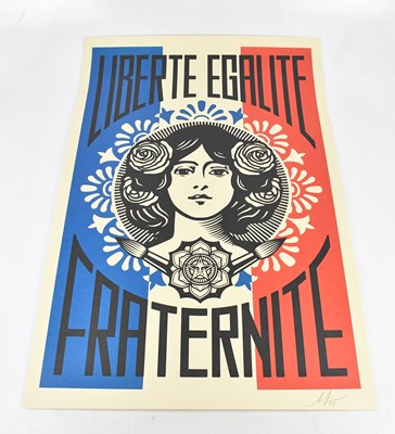 Lot 27 - SHEPARD FAIREY (American, born 1970); 'Liberté...