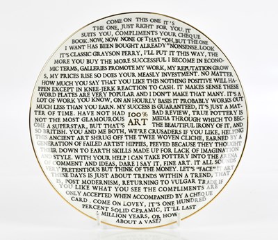 Lot 25 - SIR GRAYSON PERRY RA (born 1960); a porcelain...