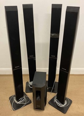 Lot 162 - Four Panasonic speakers and Boom Boom Box,...