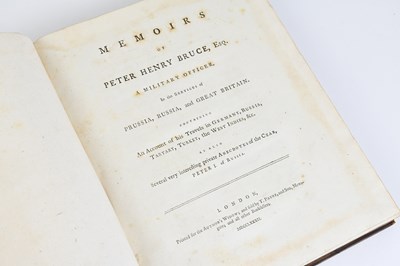 Lot 113 - BRUCE (PETER), MEMOIRS OF PETER HENRY BRUCE...