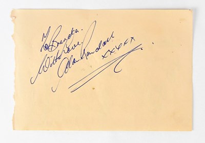 Lot 578 - HANCOCK'S HALF HOUR; a page from an autograph...