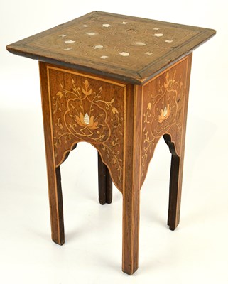 Lot 2821 - An Eastern inlaid side table, with inlaid...