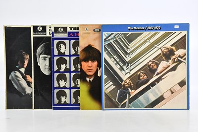 Lot 262 - THE BEATLES; four albums to include With The...