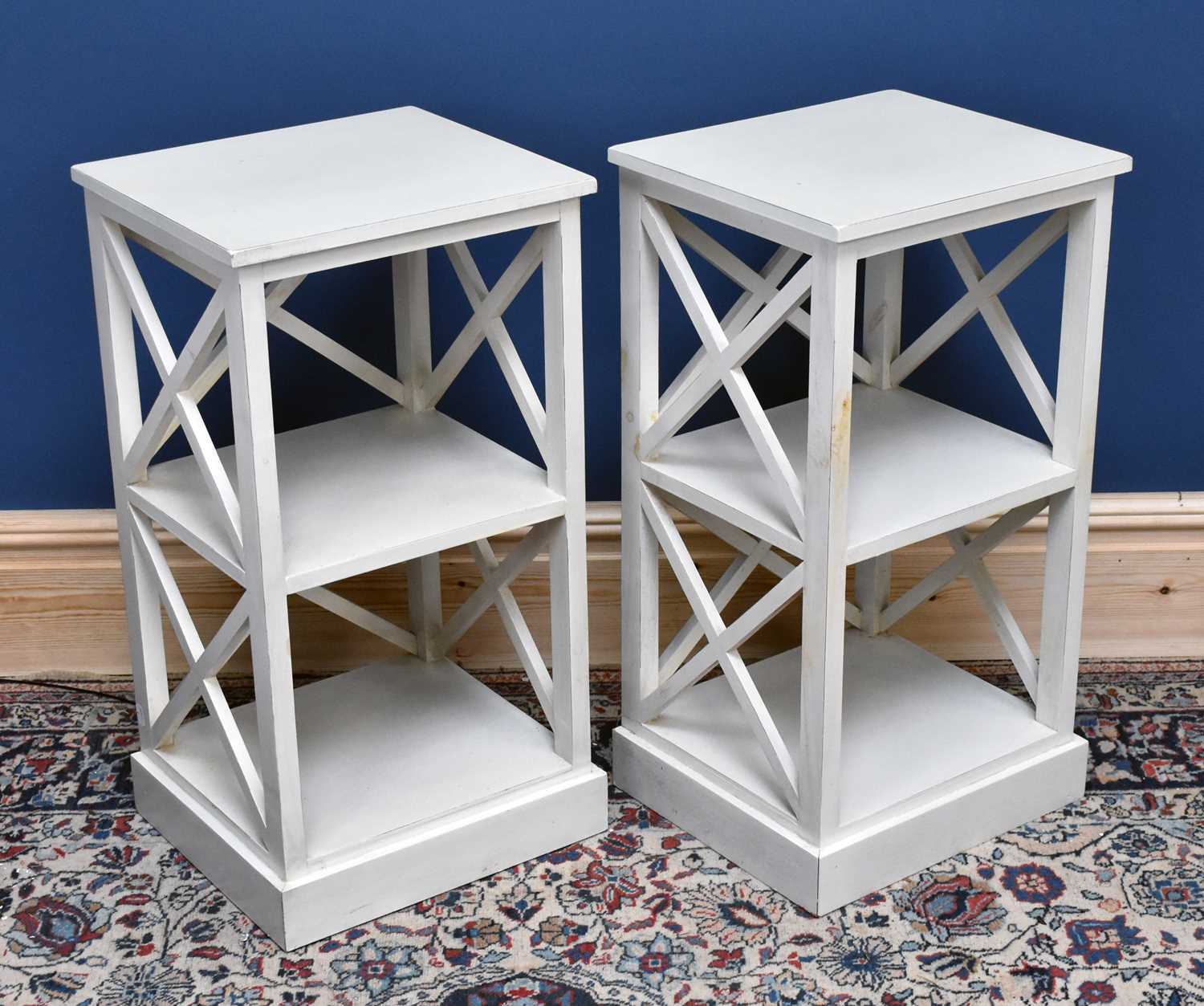 Lot 3054 A pair of modern bedside tables with