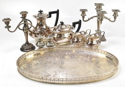 Lot 1061 - An early 20th century silver plated four piece tea service