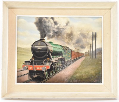 Lot 198 - UNATTRIBUTED; oil on board, 'LNER 2591 in...