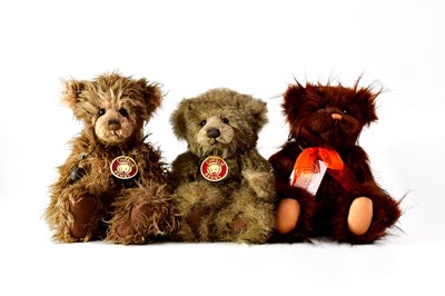 Lot 414 - CHARLIE BEARS; three bears, comprising...