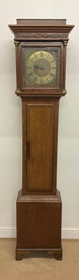 Lot 523 - A 19th century oak and crossbanded thirty hour...