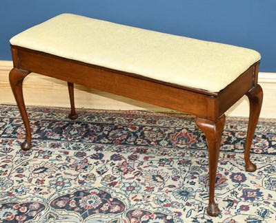 Lot 2823 - An Edwardian mahogany piano duet stool, with...