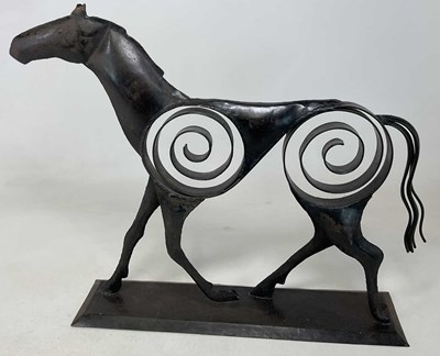 Lot 189 - An unusual and large wrought metalwork figure...