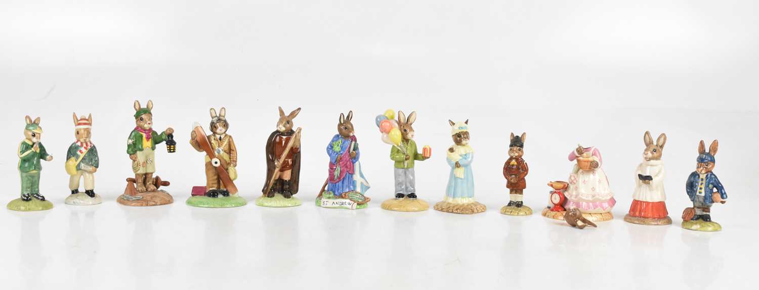 Lot 609 - ROYAL DOULTON; twelve Bunnykins figures...