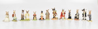 Lot 610 - ROYAL DOULTON; twelve bunnykins figures...