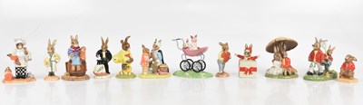 Lot 619 - ROYAL DOULTON; twelve Bunnykins figures...