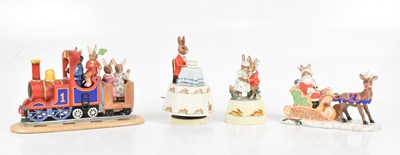 Lot 597 - ROYAL DOULTON; four Bunnykins figures...