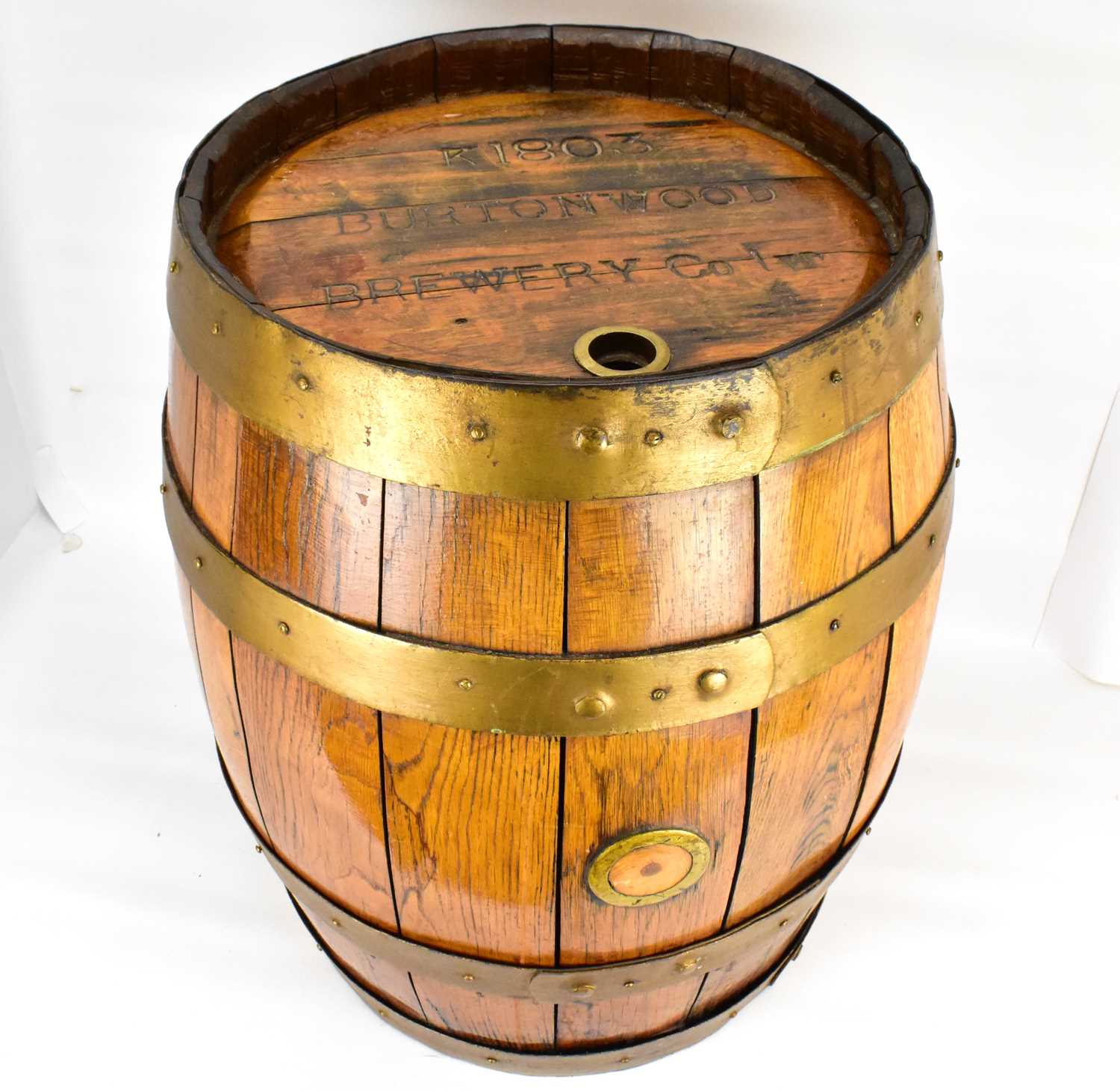 Lot 189 - A Burtonwood Brewery Co Ltd coopered wooden...