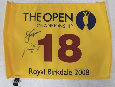 Lot 179 - A 2008 Open Flag signed by Padraig Harrington...