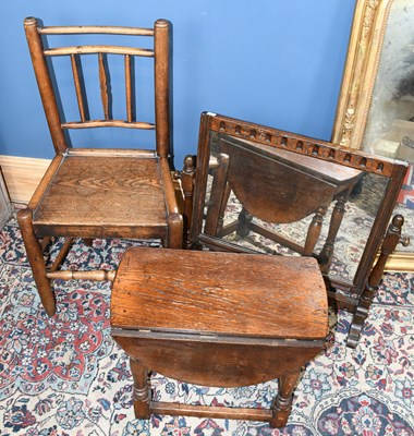 Lot 2824 - A 19th century ash chair with solid seat, with...