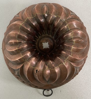 Lot 45 - A large Victorian copper jelly/baking mould,...