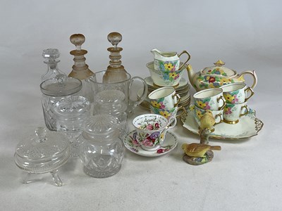 Lot 327 - An Art Deco teaset, a Royal Albert cup and...