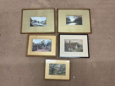 Lot 491 - UNATTRIBUTED; five watercolours, depicting...