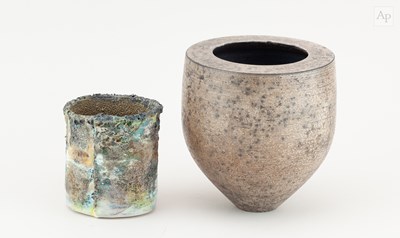 Lot 562 - ROB SOLLIS (born 1966); a raku vessel with...