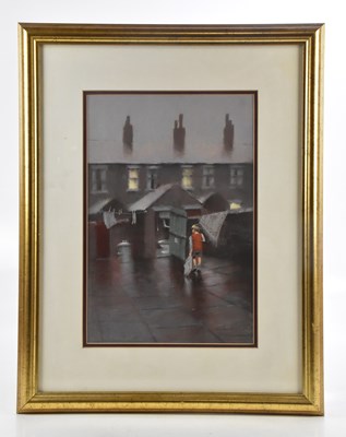 Lot 102 - MARC GRIMSHAW (born 1957); pastel, boy in...