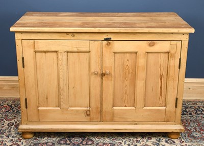 Lot 2748 - A Victorian and later pine two door country...