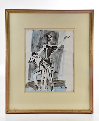 Lot 103 - TADEUSZ WAS (Polish, 1912-2005); watercolour, '...