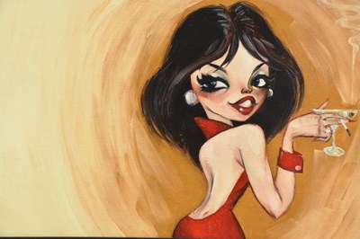 Lot 23 - TODD WHITE (American); hand embellished canvas,...