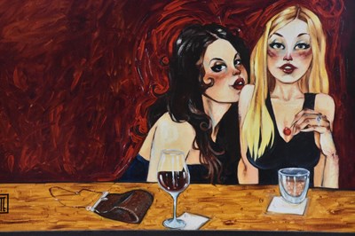 Lot 31 - TODD WHITE (American); hand embellished canvas,...