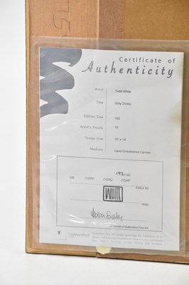 Lot 31 - TODD WHITE (American); hand embellished canvas,...