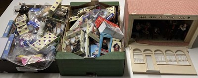 Lot 148 - Doll's house accessories, two boxes containing...