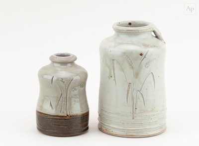 Lot 411 - MIKE DODD (born 1943); a stoneware bottle with...