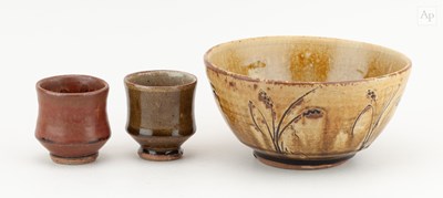 Lot 412 - MIKE DODD (born 1943); a stoneware bowl...