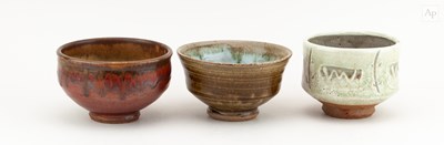 Lot 418 - MIKE DODD (born 1943); a trio of stoneware...