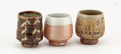 Lot 502 - PHIL ROGERS (1951-2020); a trio of stoneware...