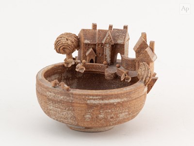 Lot 449 - PAUL GANDY (born 1930); a stoneware bowl with...