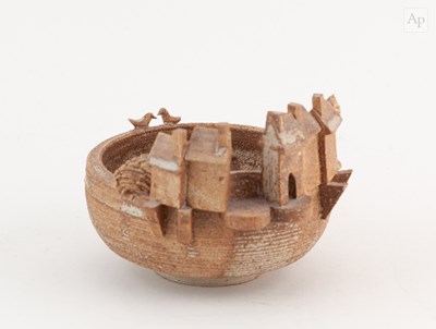 Lot 449 - PAUL GANDY (born 1930); a stoneware bowl with...