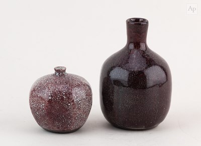 Lot 736 - Pantasaph Pottery; a miniature raku bottle,...