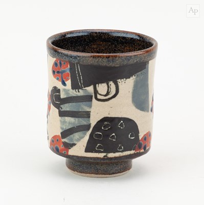 Lot 315 - JOHN MALTBY (1936-2020); a stoneware yunomi...