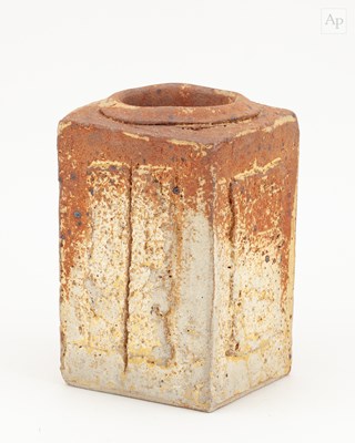 Lot 247 - IAN AULD (1926-2000); a square stoneware pot...