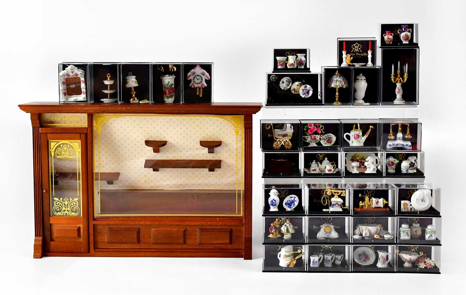 Lot 386 - A miniature 'Antique Shop' front window...